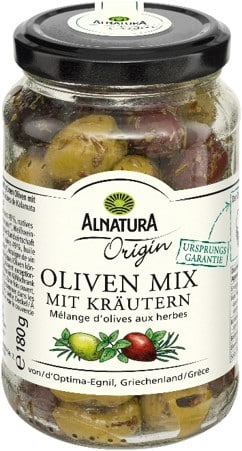 Alnatura Oliven Mix mit Kräutern 180g