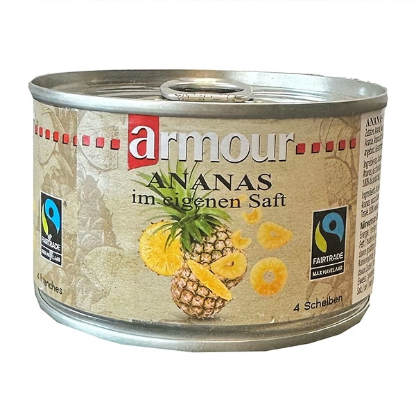 Fairtrade Ananas 4 Scheiben 140g