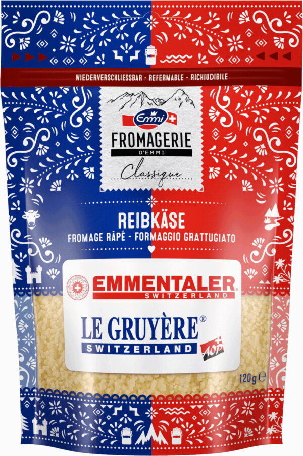 Reibkäse Emmentaler/Gruyère 120g