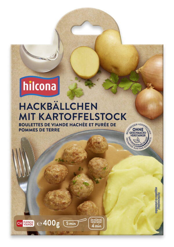Hilcona Kartoffelstock mit Hackfleischbällchen 400g