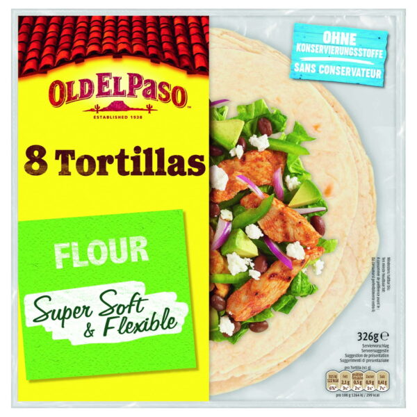 Old El Paso Flour Tortillas 8Stk 326g
