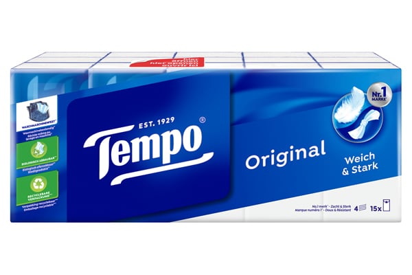 Tempo Taschentücher 15x10Stk