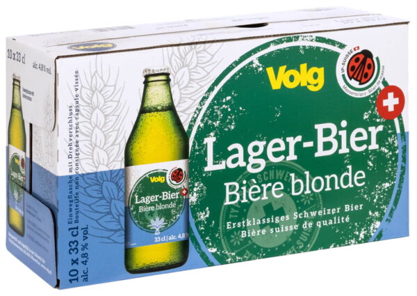 Volg Lager-Bier IP-Suisse 10x33cl